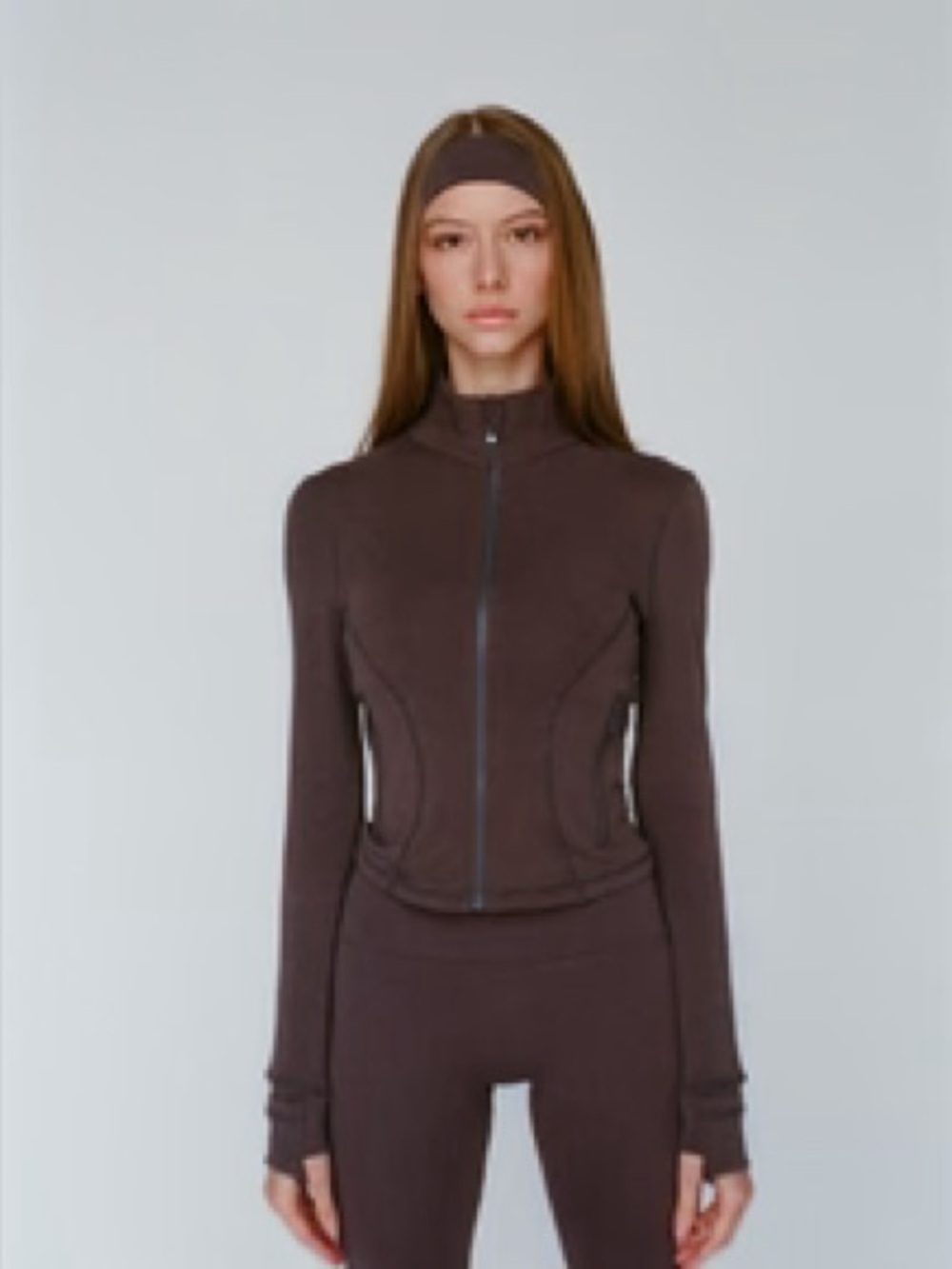 Layere Organic Cotton Espresso Brown zip jacket